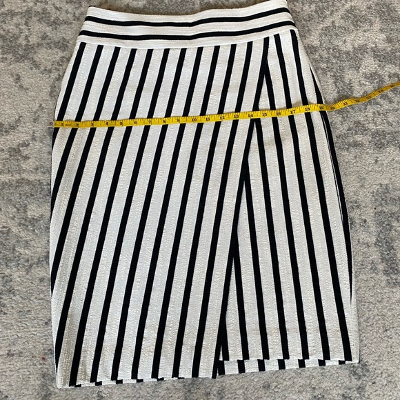Ann Taylor Striped Cotton Faux Wrap Skirt Size 6 - Picture 13 of 16
